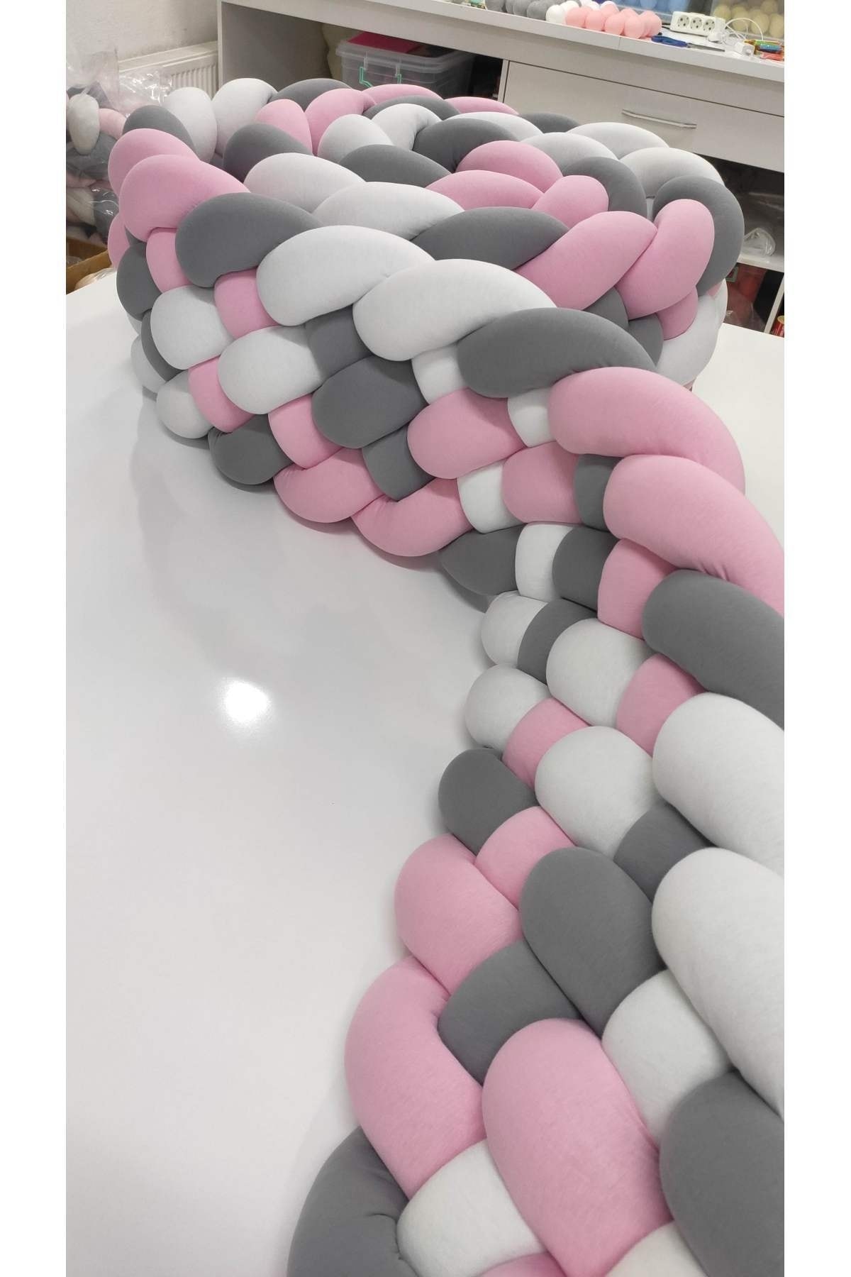 Örgü Korumalık 500 Cm 6 Li Örgü / 90x190 Montessori Yatak Koruyucu