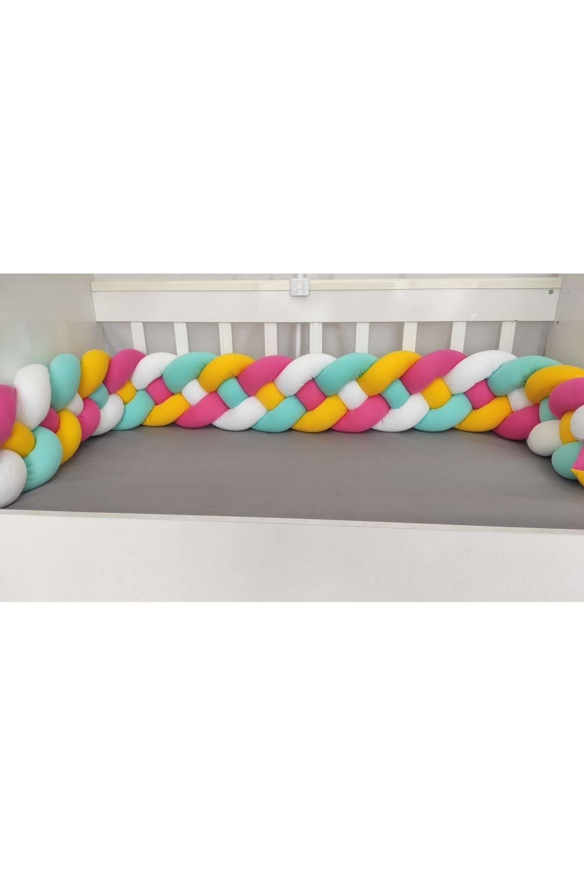 500 Cm 4'lü Örgü Koruma /90x190 Montessori Yatak Koruyucu 2