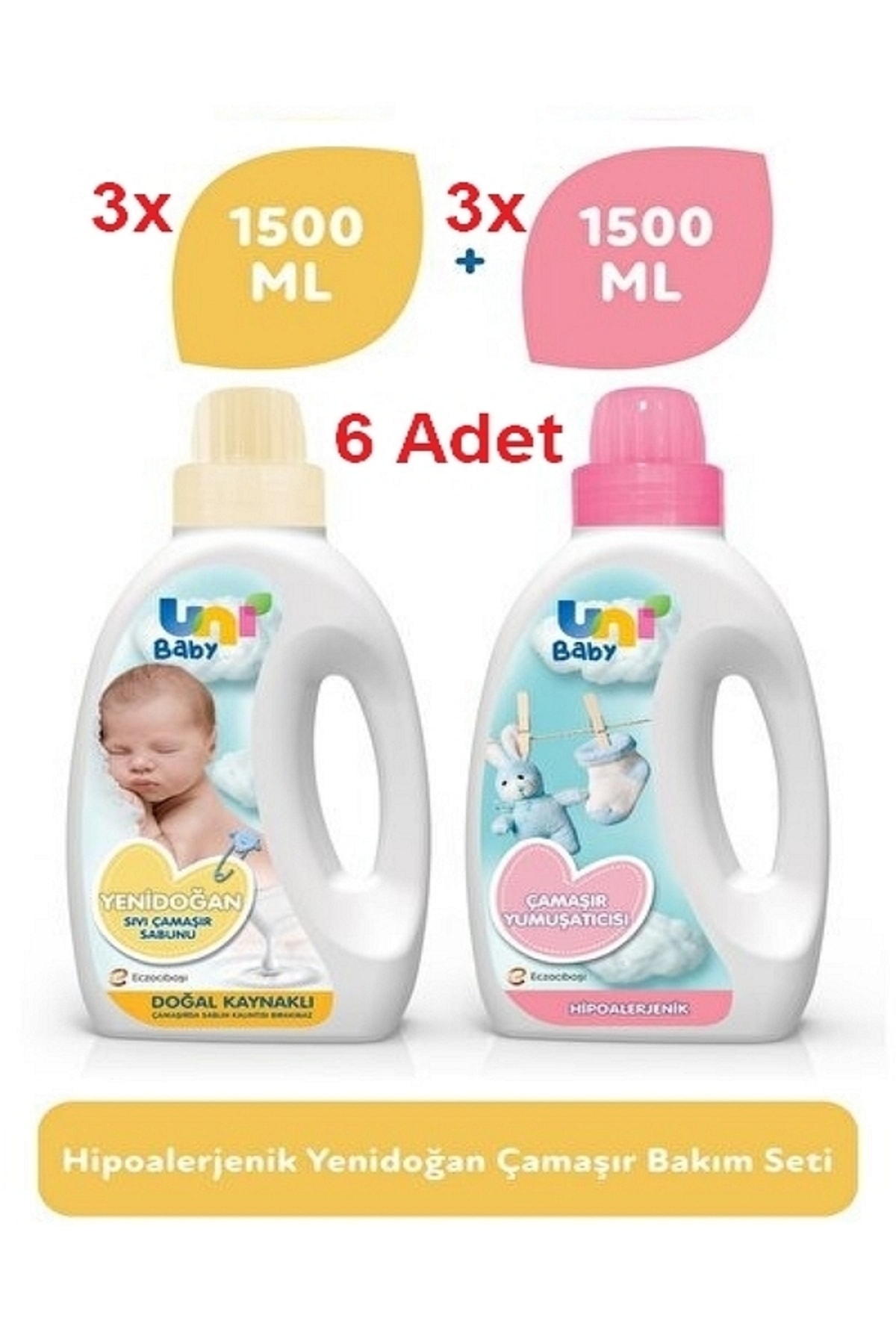 Uni Baby Yeni Doğan Deterjan Seti 6 Lı Set