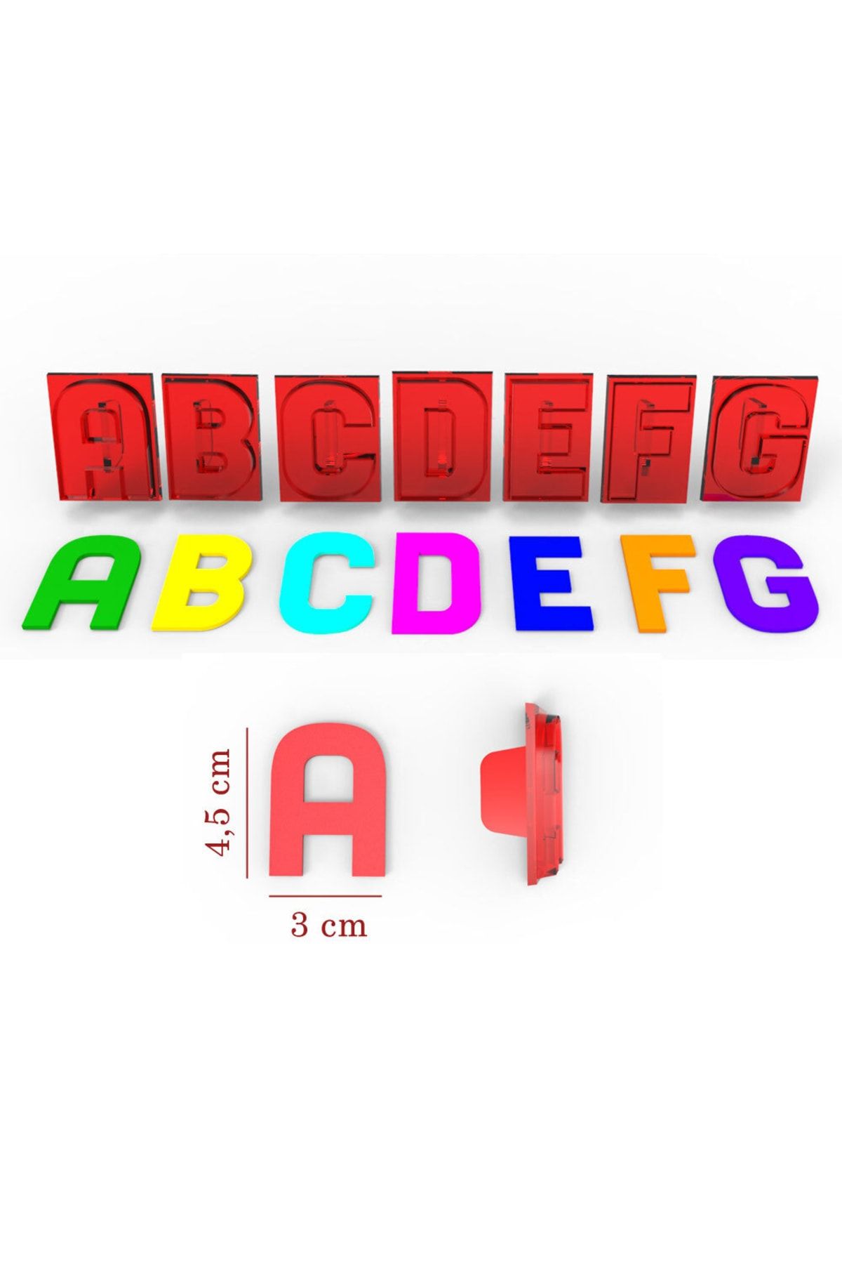 DOS-Cake Large Letters Alphabet Sugar Dough Printing and Transfer Set 2