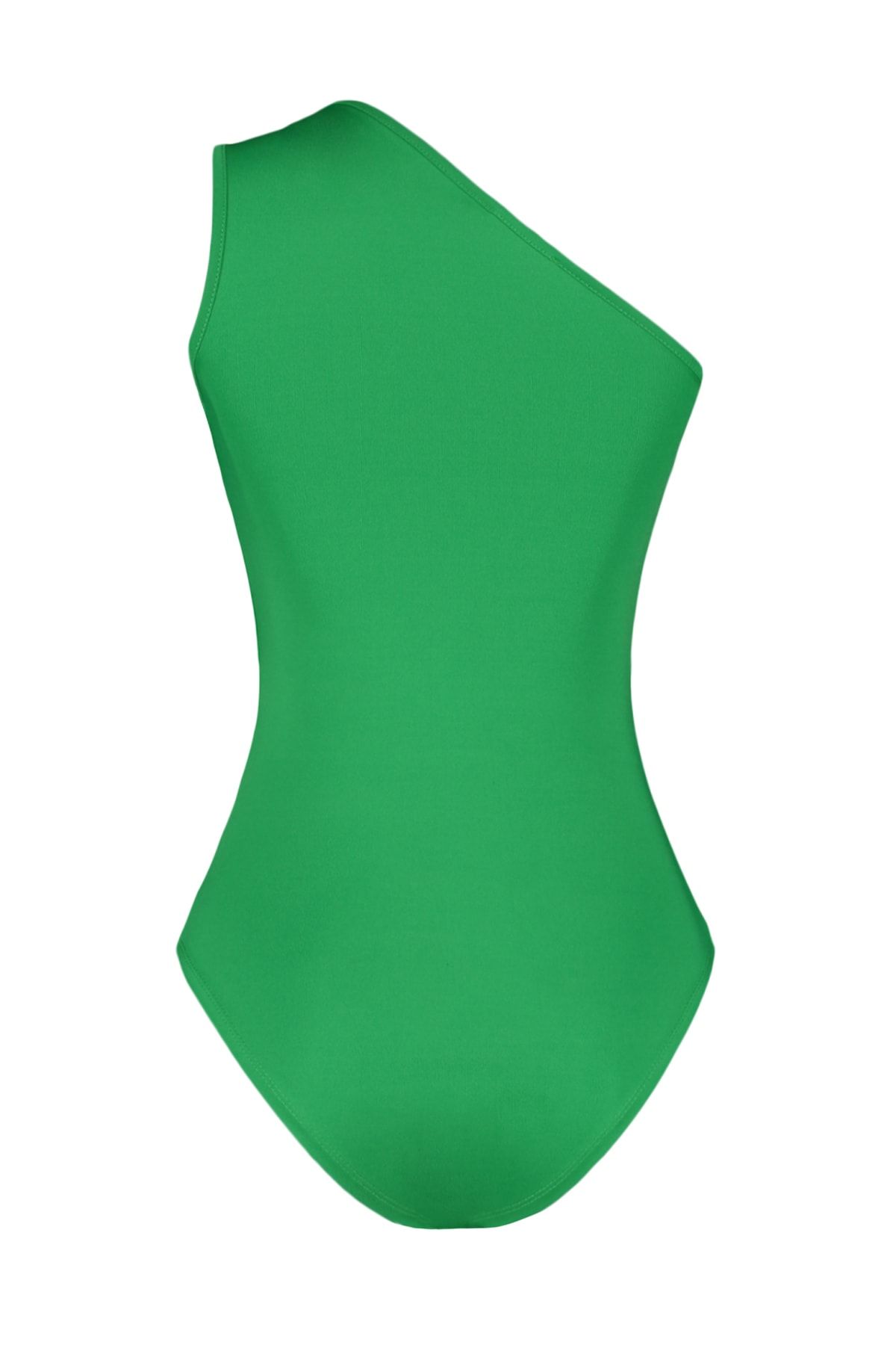 Trendyol Collection-Grüner asymmetrischer Kragen, Cut-Out, Stretch-Strickbody mit Druckknöpfen TWOSS23BD00014 8