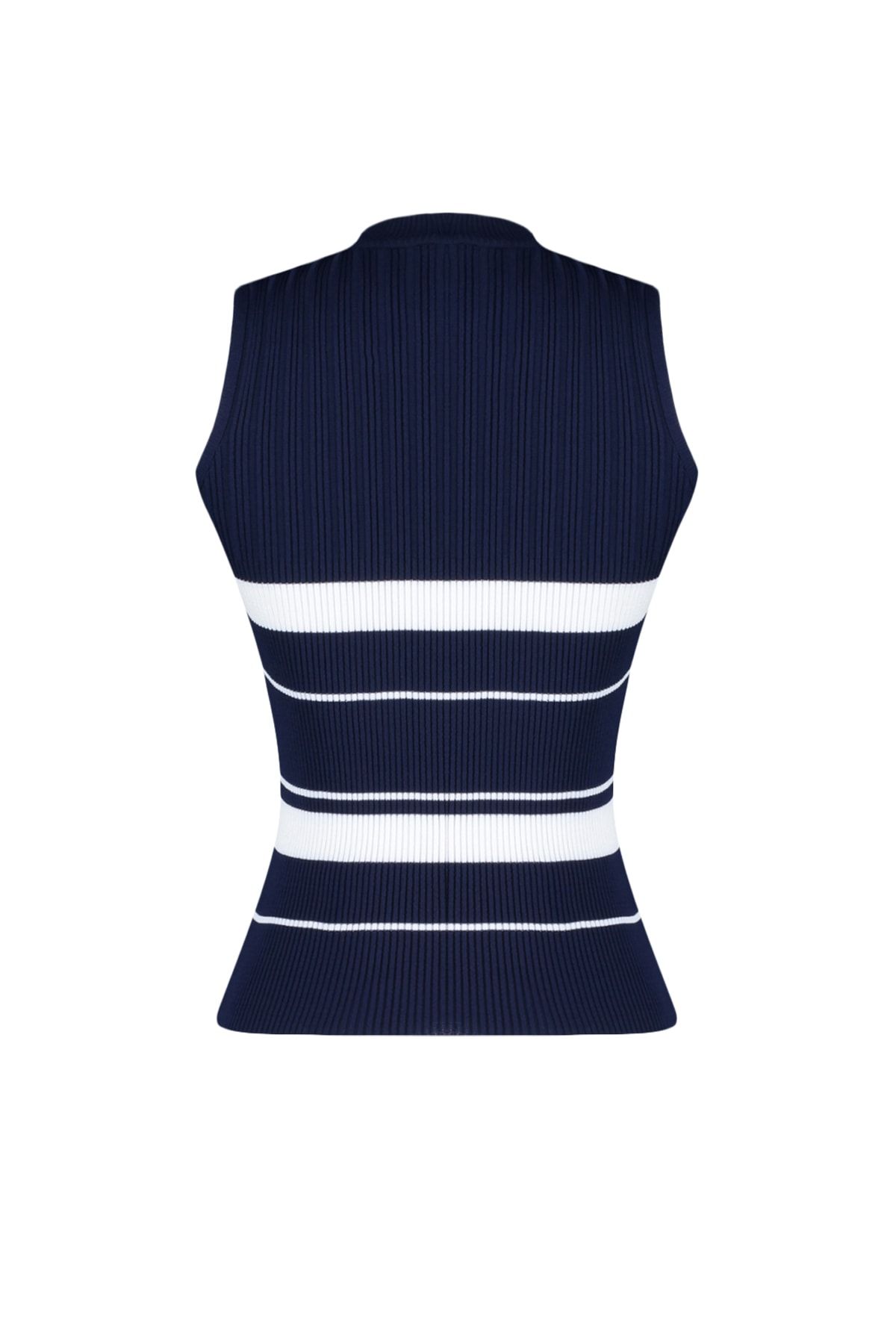 Trendyol Collection-Marineblaue Strickbluse mit Rundhalsausschnitt TWOSS21BZ0370 8
