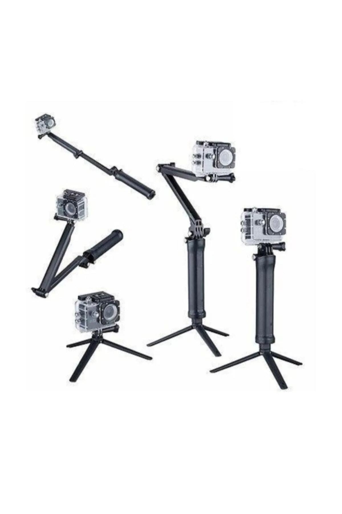 Genel Markalar Gopro Ve Aksiyon Kamera 3 Way Çok Yönlü Monopod Tripod Stand Gp238