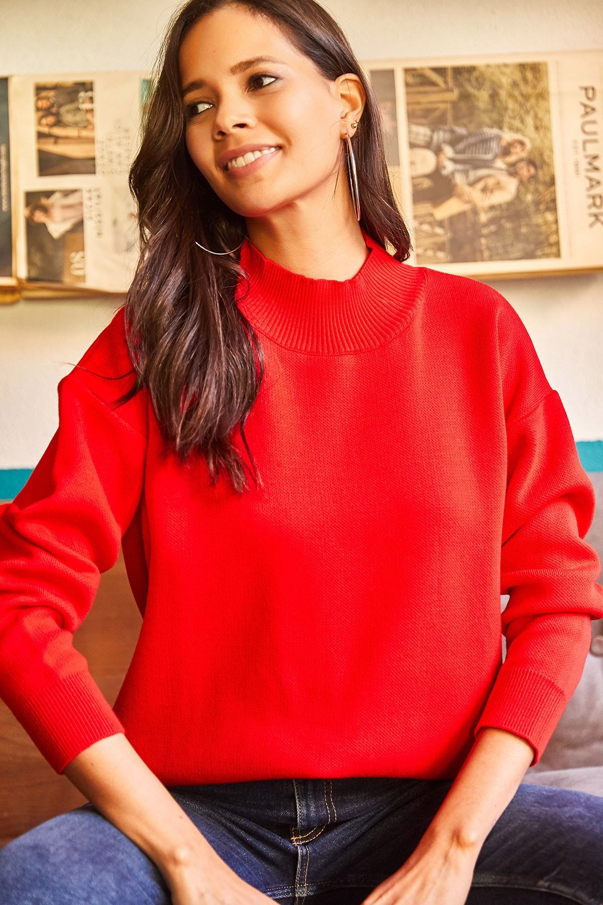 Target red cheap turtleneck