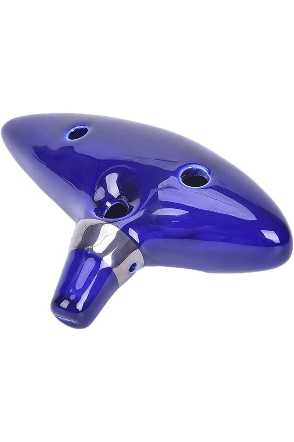 Ocarina 6 Trous Alto C - Style Bouteille De Vin - Céramique Émaillée Blanche - Avec Sangle Et Tablature - 1