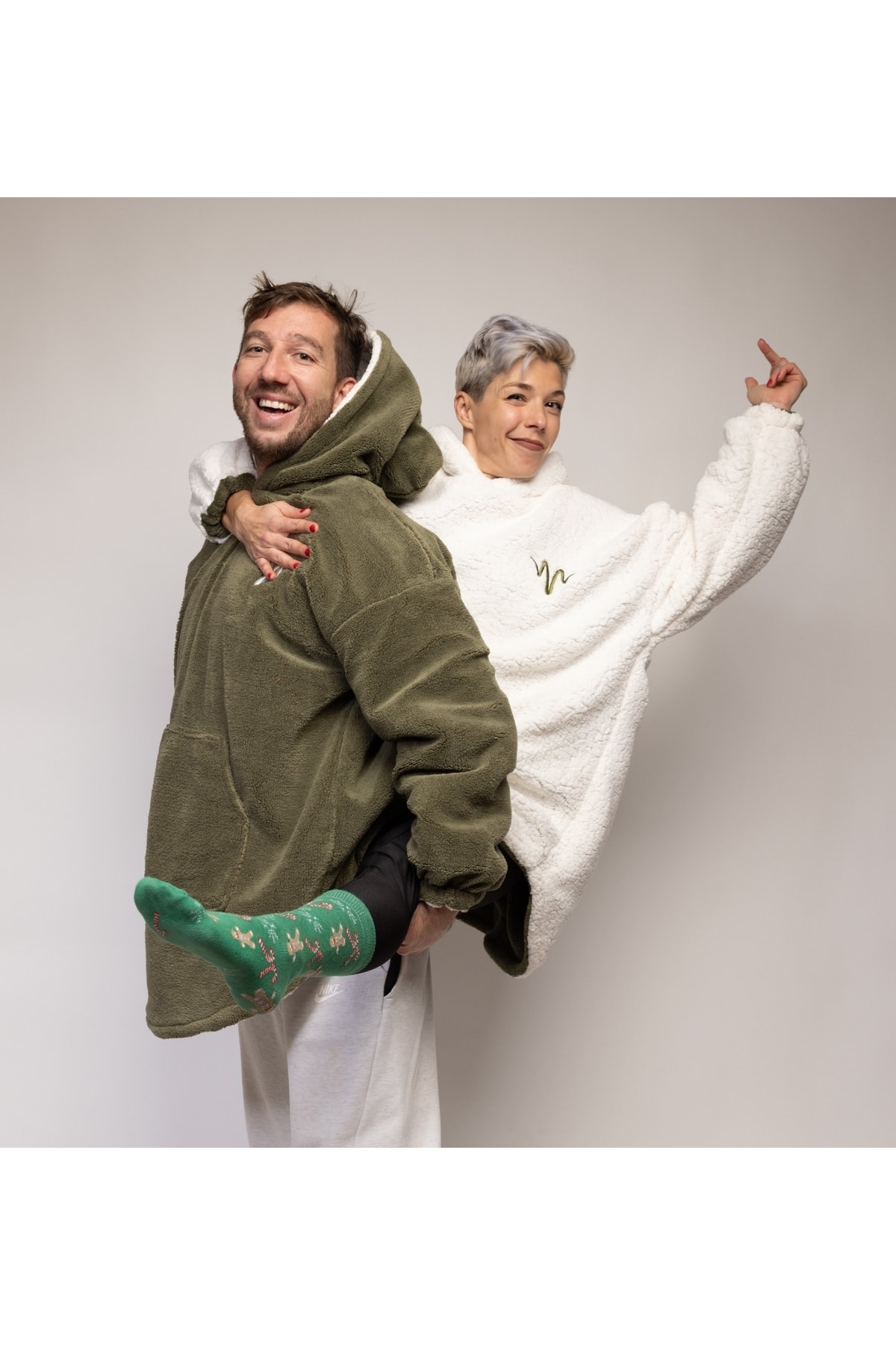 Double Sided Winter Poncho (Wearable Blanket)
