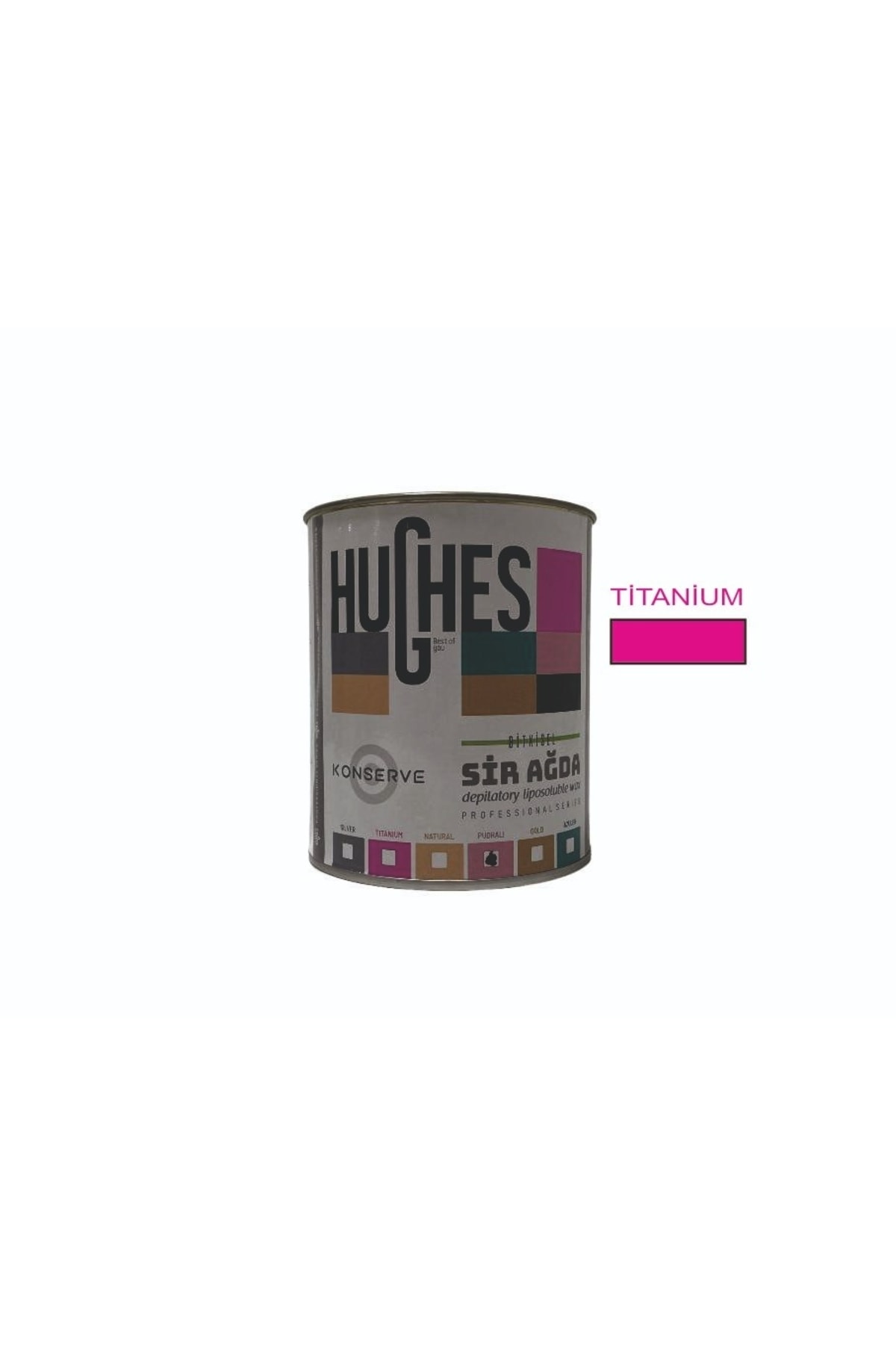 Hughes Konserve Ağda Titanium Pudralı 800 ml — 1