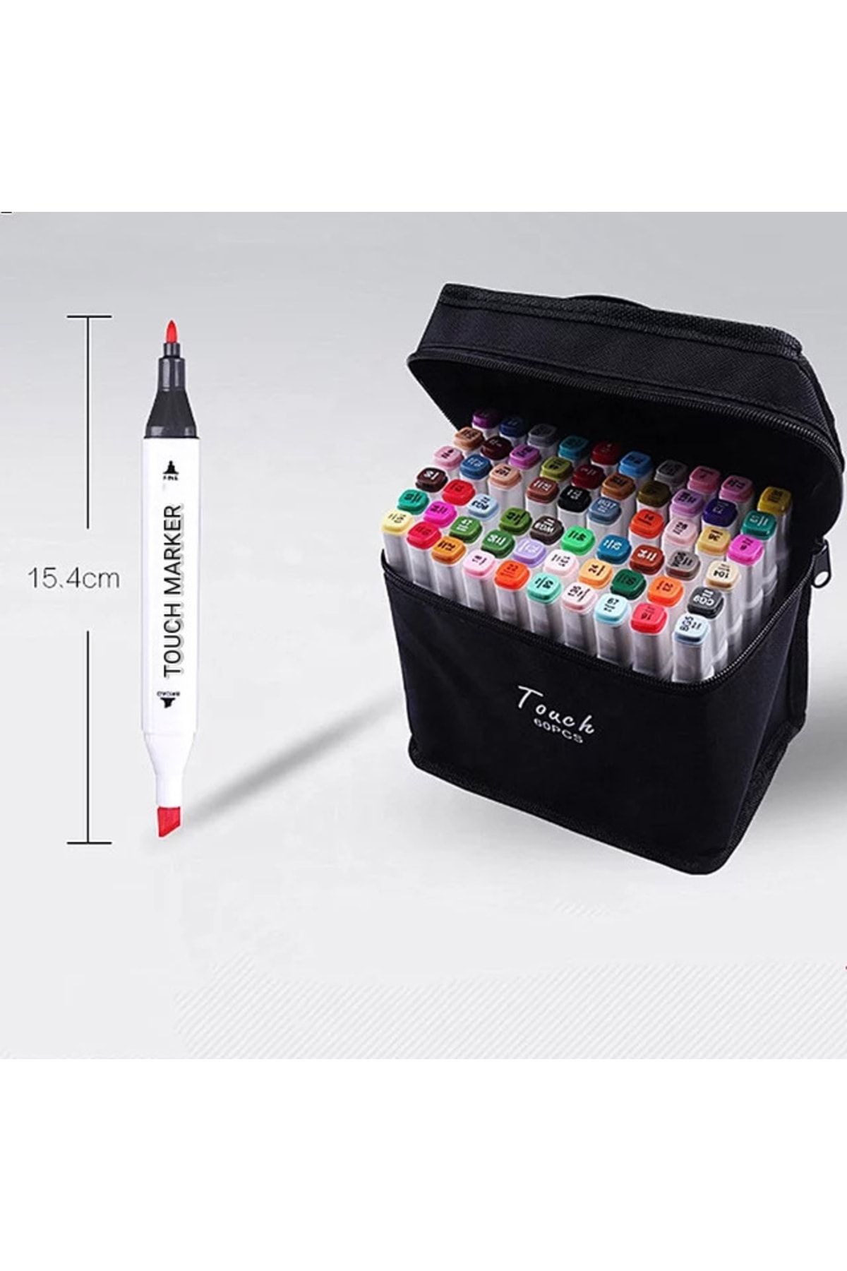 KAPVOE 60 Adet Çift Uçlu Touch Marker Art Tasarım Keçeli Kalem Boya Seti  Çanta Hediyeli Fiyatı, Yorumları - Trendyol