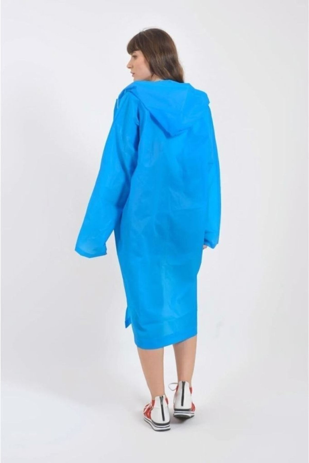 Long discount blue raincoat