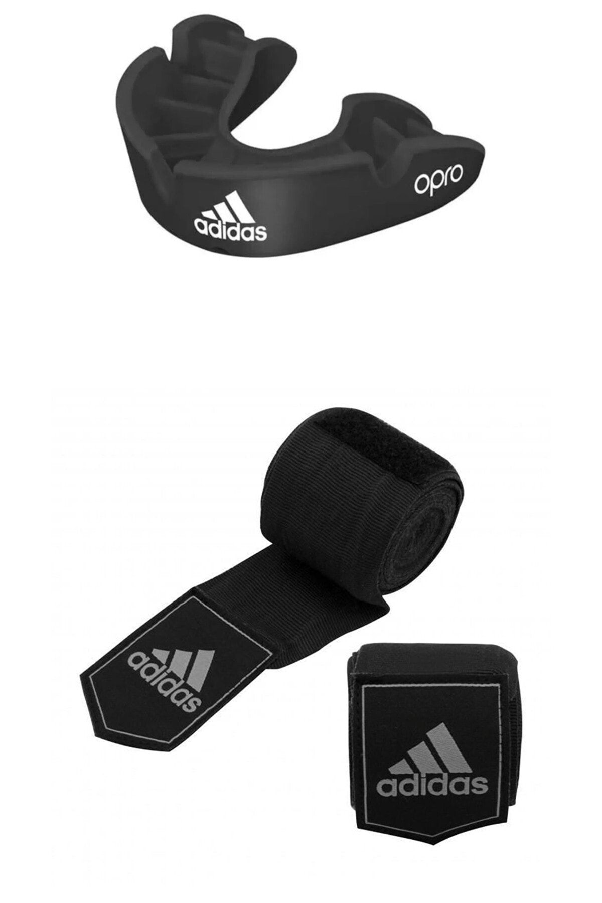 تجهیزات بوکس مشکی چرخ دنده و باند Opro Bronze Boxing Bandage 3.5 متر 2 مجموعه adidas