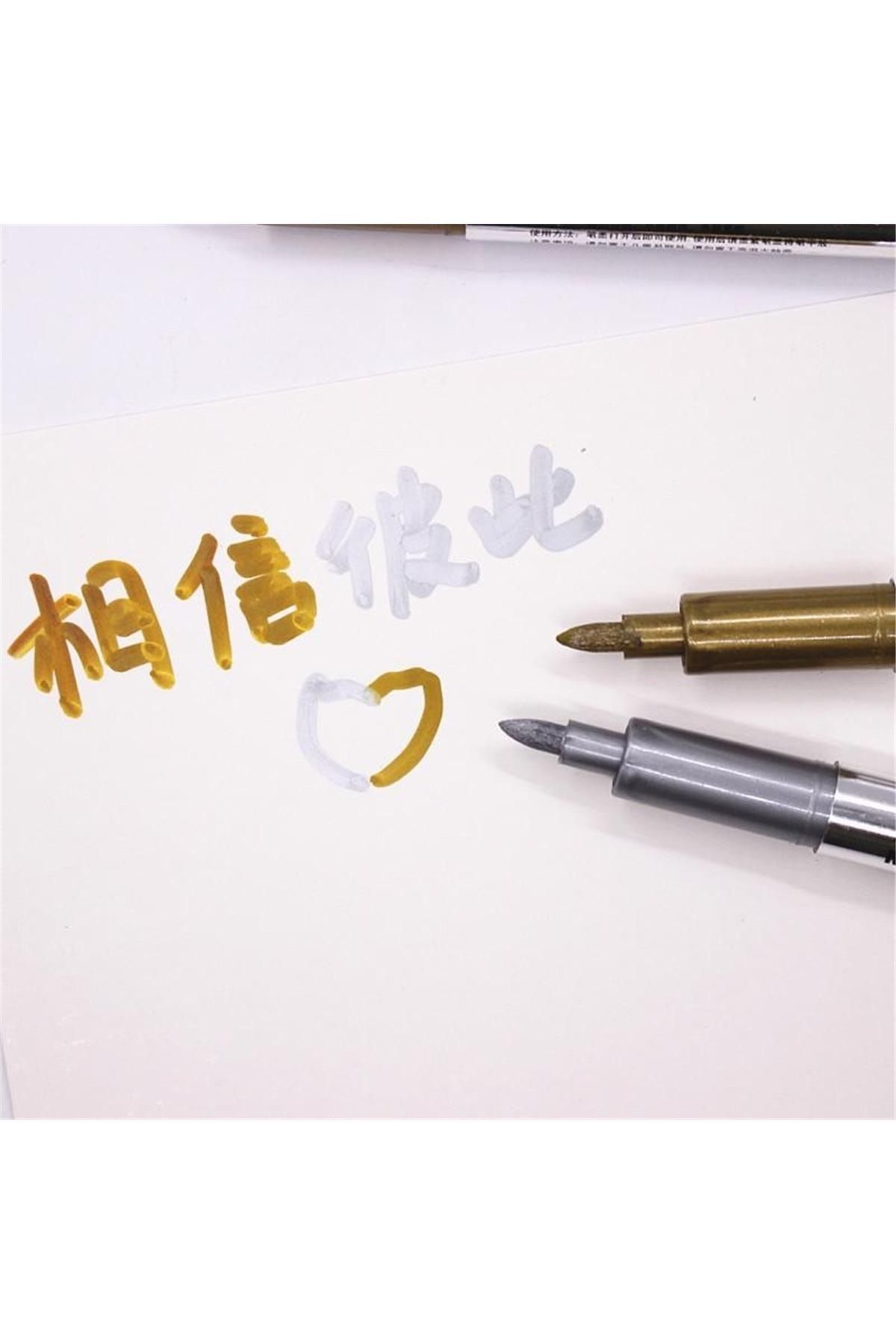 MetalicDesing Calligraphy Pen Gold colored Trendyol