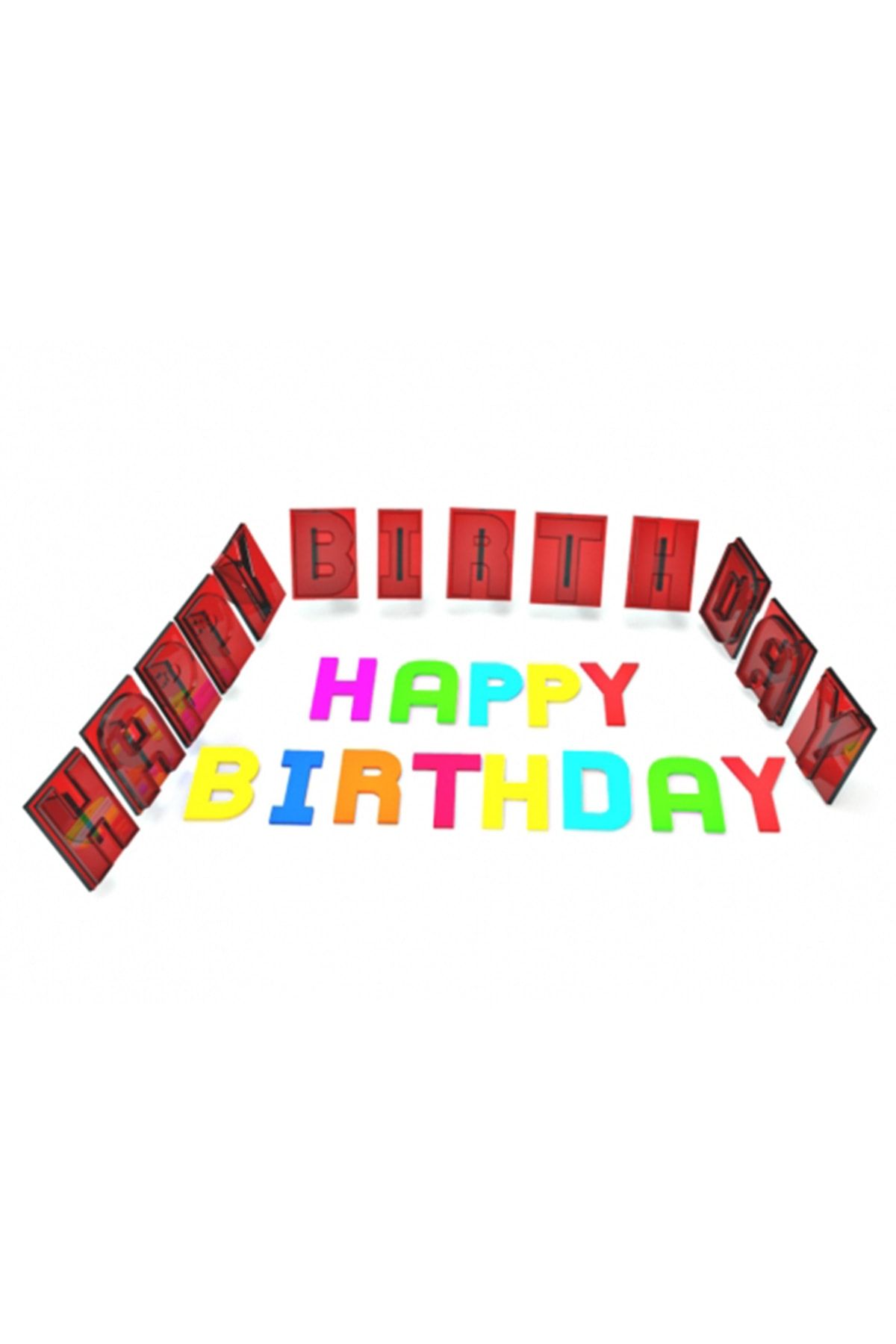 DOS-Cake Large Letters Alphabet Sugar Dough Printing and Transfer Set 3