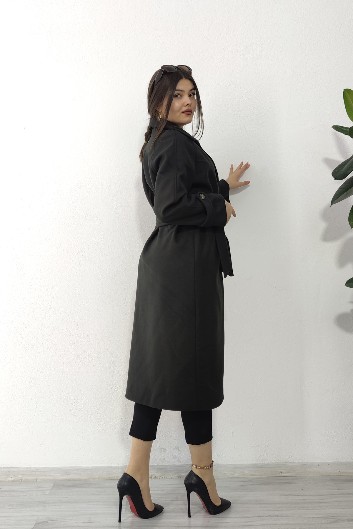 MissVina  Reglan Kol Kuşaklı Palto - Görsel 2