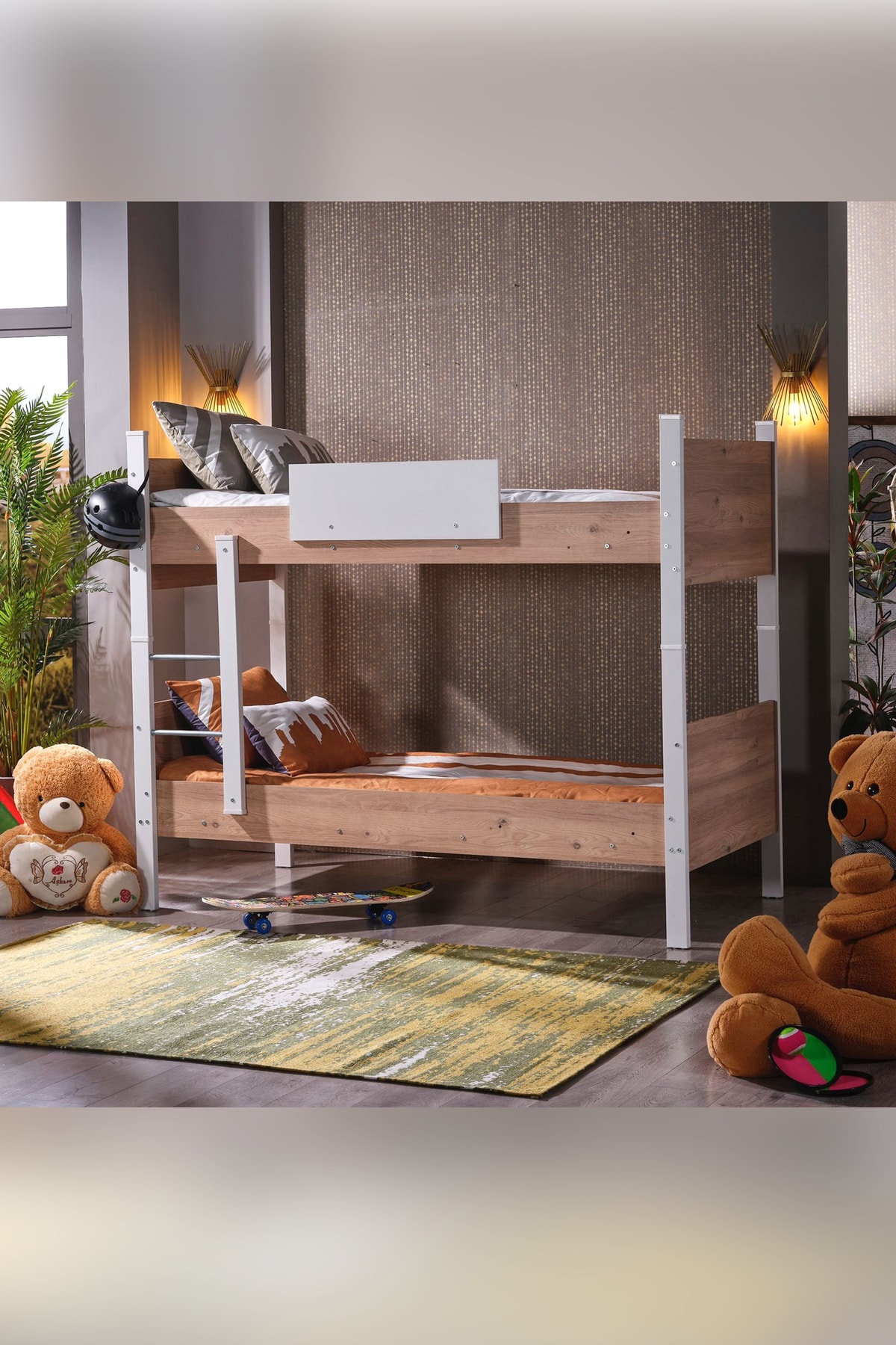 Mondo Bipartite Detachable Mdf Profile 90x190 Bunk Bed