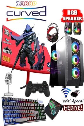 49x (pubg Mobil,gta 5) I5 3470,16gb Ram,256gb Ssd,4gb Rx550,23.8 Masaüstü Oyun Bilgisayarı 033255