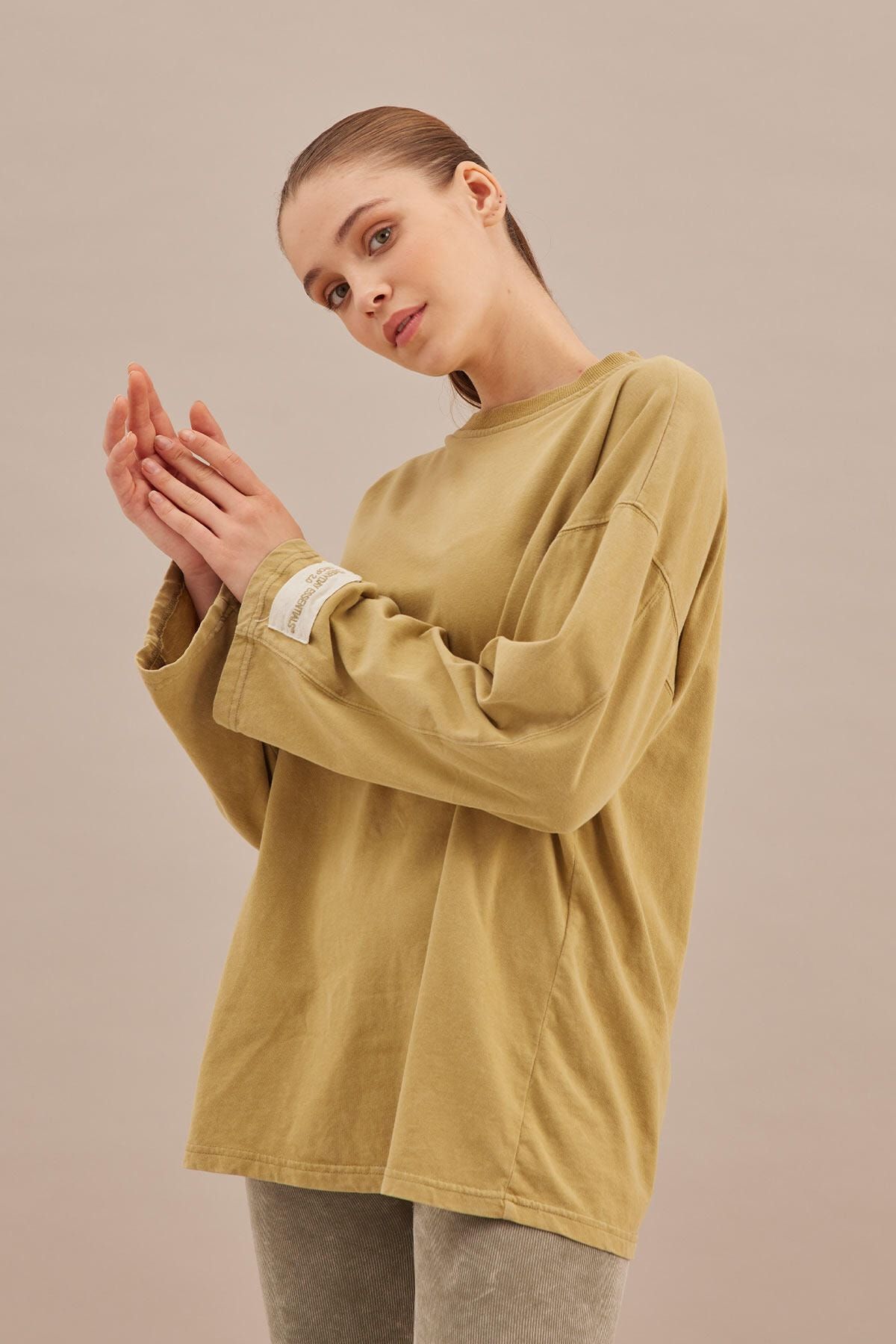 Faded clearance yellow sweatshirt