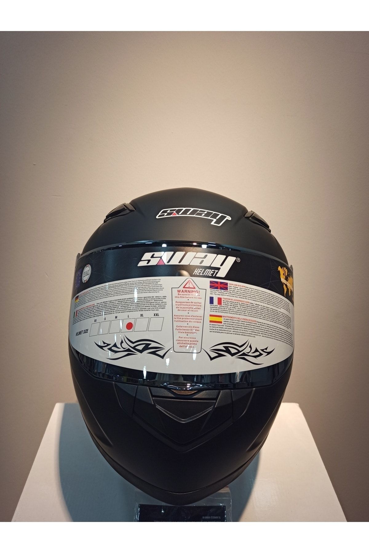 Sway Sw 816 Mat Siyah Kask (aynalı Vizör) NY6545