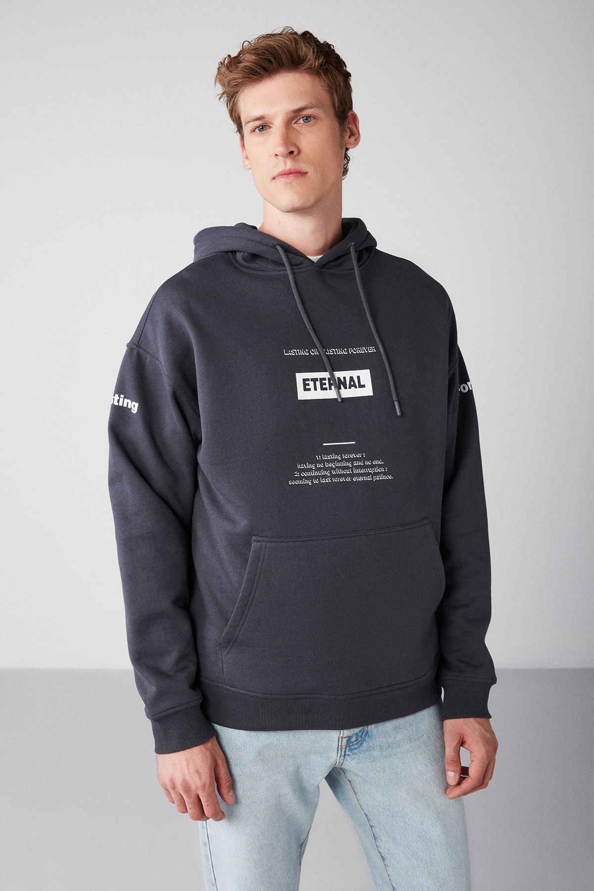 GRIMELANGE Eternal Regular Relaxed Antrasit Sweatshirt