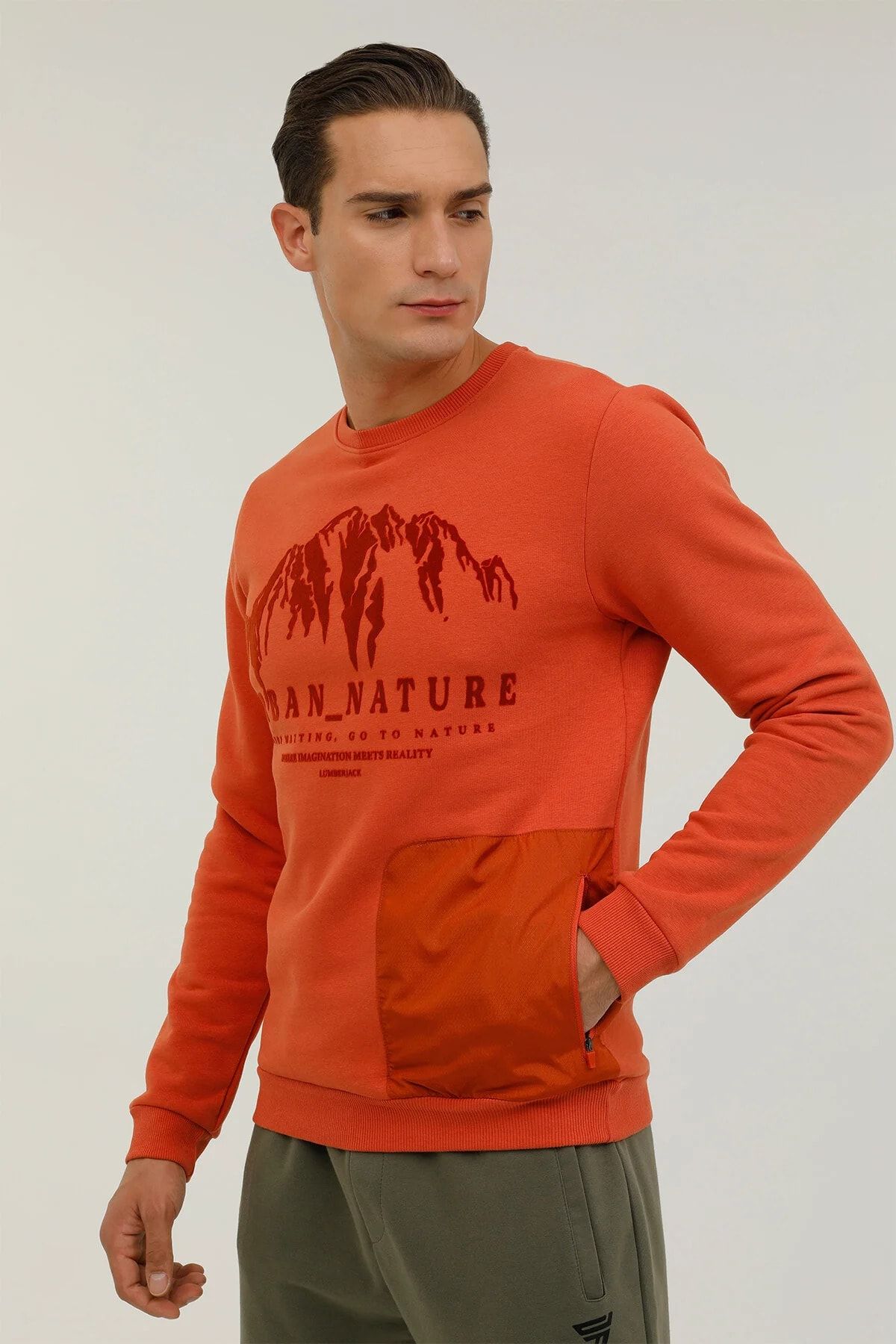 lumberjack M-cg556 Nature Turuncu Sweatshirt -