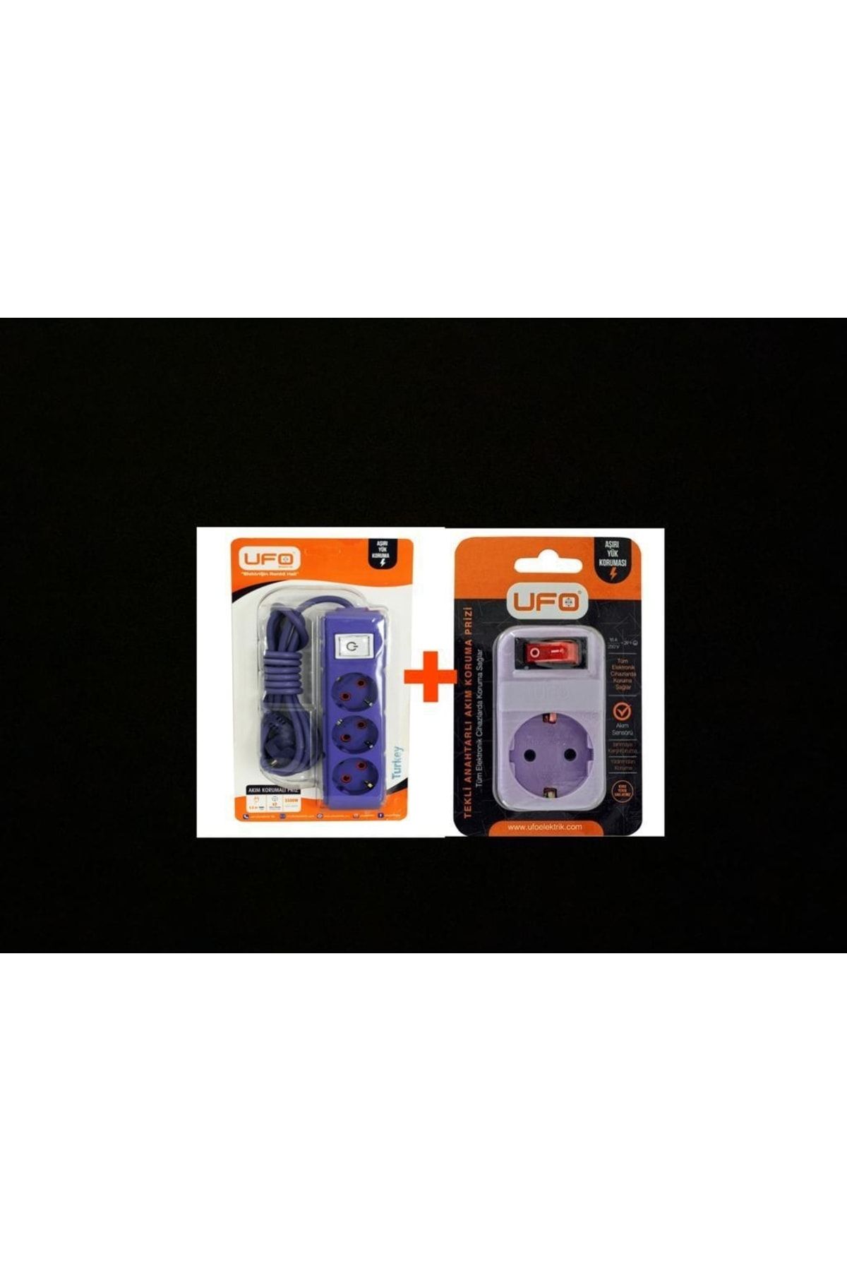UFO-Surge Protected Socket Purple Set 1 Piece 1.5 Mt Single Surge Protected 1