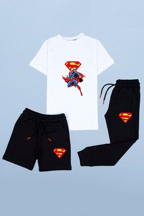 Superman 3'lü Çocuk Eşofman Takımı CCK-SUPERMAN