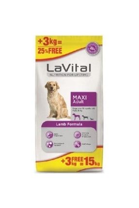 Lavital Maxi Adult Lamb 12 Kg + 3 Kg 388-0021