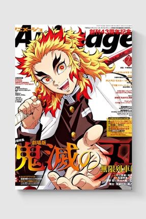 Demon Slayer Rengoku Anime Magazine Dergi Kapağı Poster - Yüksek Çözünürlük Hd Poster DUOFG105929