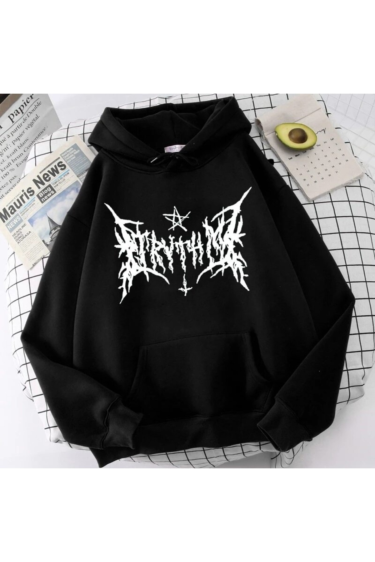 GALASHOP Skull Gotik Grunge Hoodie Model96 - Fiyatı, Yorumları
