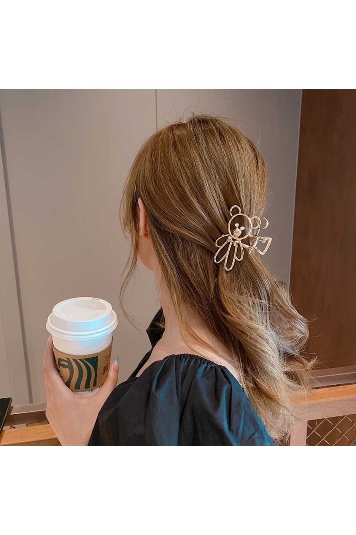 QUEEN AKSESUAR Hair Clip Gold colored