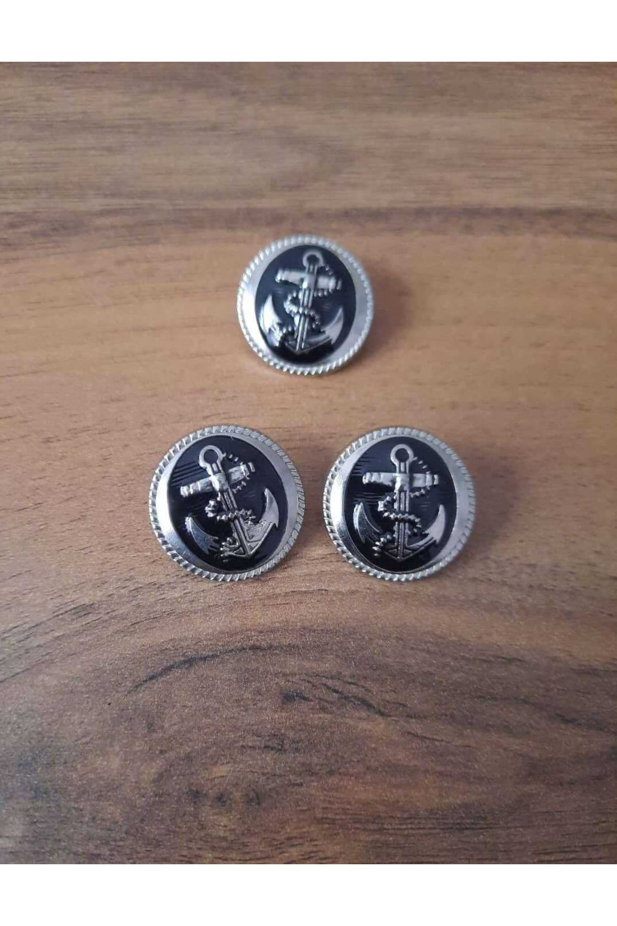 İMREN AKSESUAR Çeket Düğmesi 2 Cm Siyah Metal 1 Paket Toplam 6 Adet