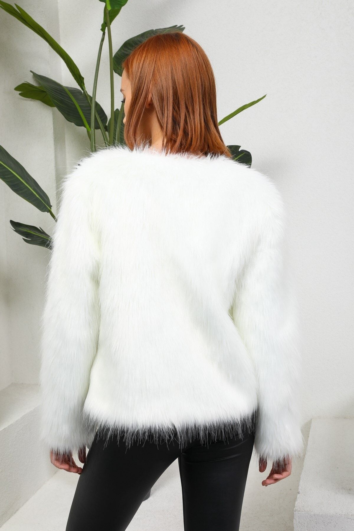UGİMPOL-Long Sleeve Women's Fur Jacket - Front Closure 7