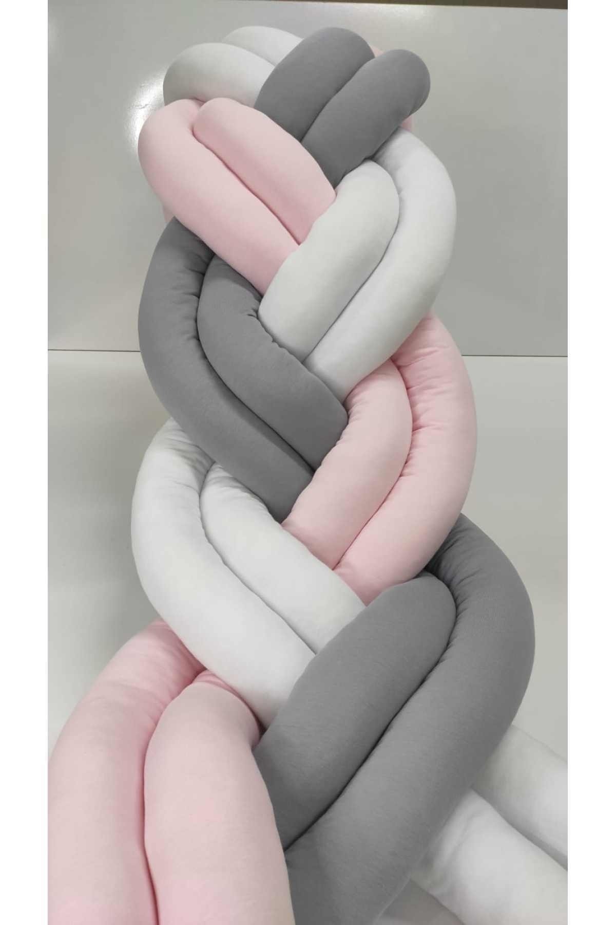 Örgü Korumalık 420 Cm 3 Lü Sarmaşık / 80x130 Anne Yanı Park Beşik - Yatak Koruyucu