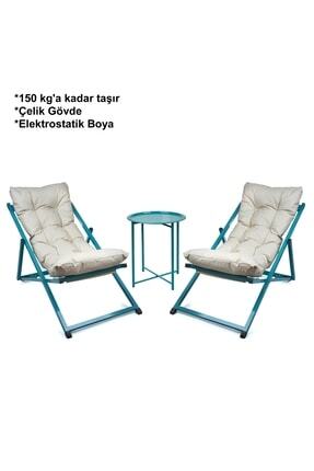 Genel Markalar Minderli - Meta Şezlong Seti Bahçe&balkon&teras&plaj Katlanır ...