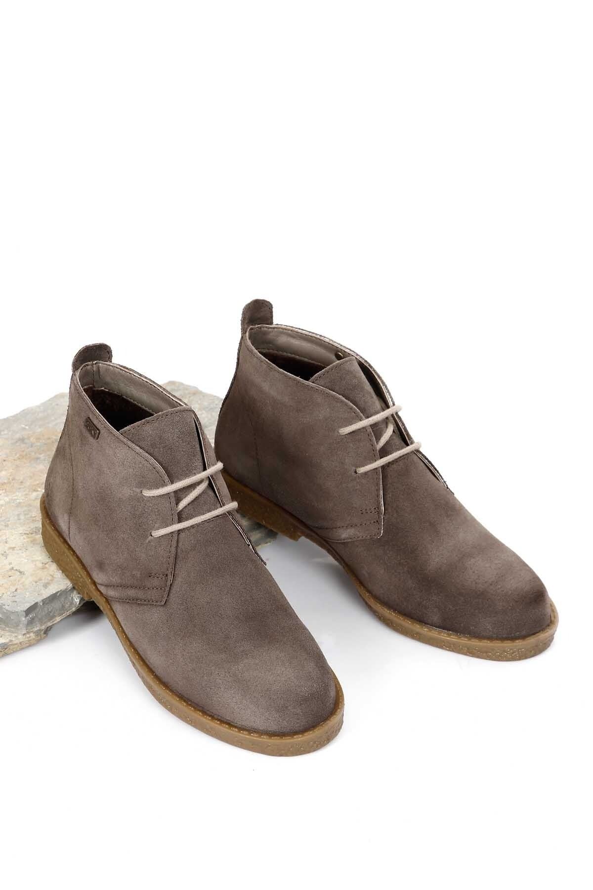 GÖNDERİ(R) Stiefelette Braun Flacher Absatz FN7197