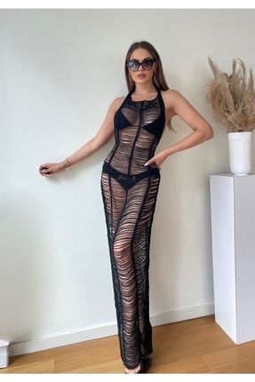 Kosha Melinda Beach Elbise - Siyah DRS0723