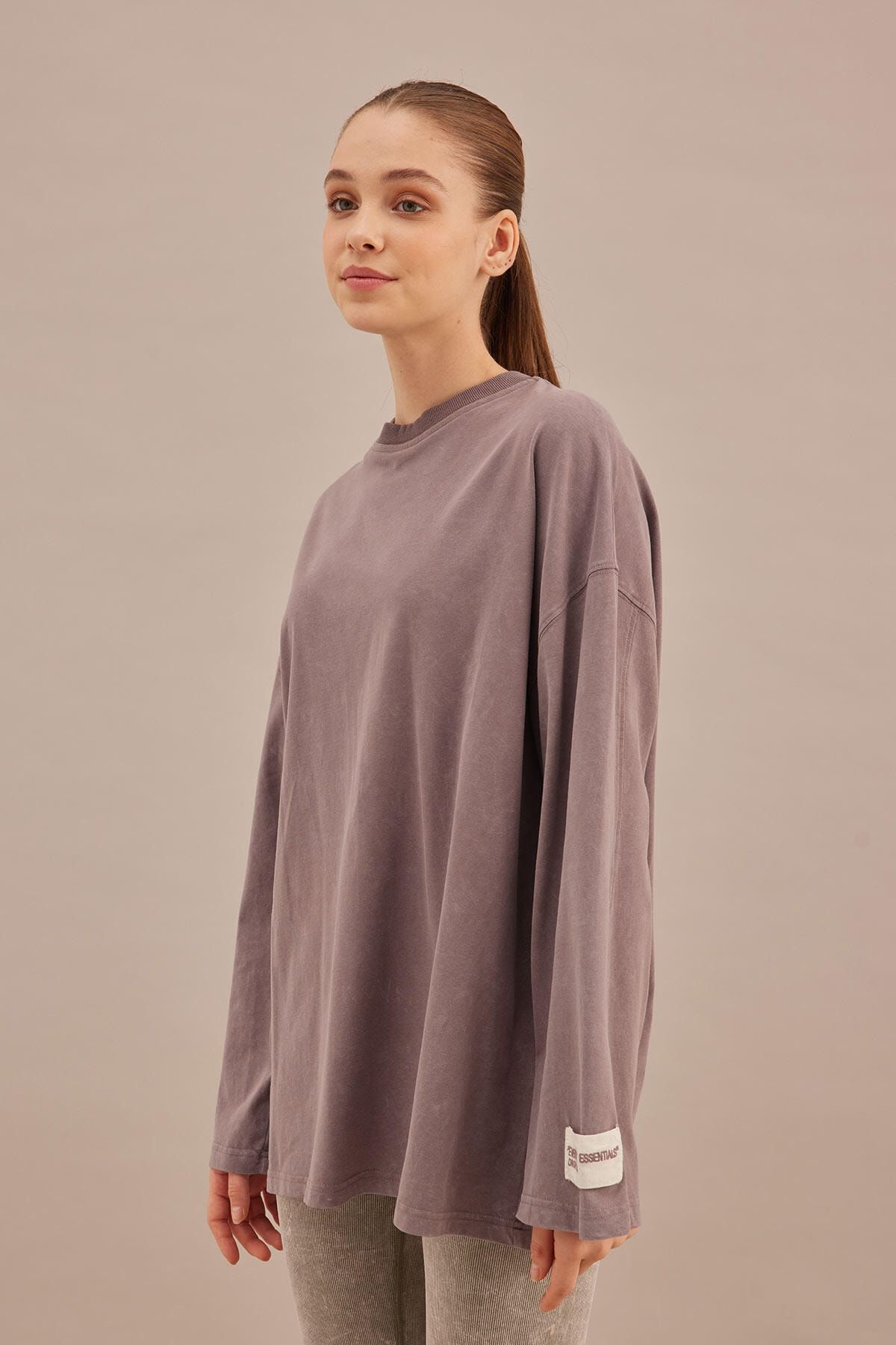 Manuka-Φούτερ Faded Effect Oversize Λεβάντα 5