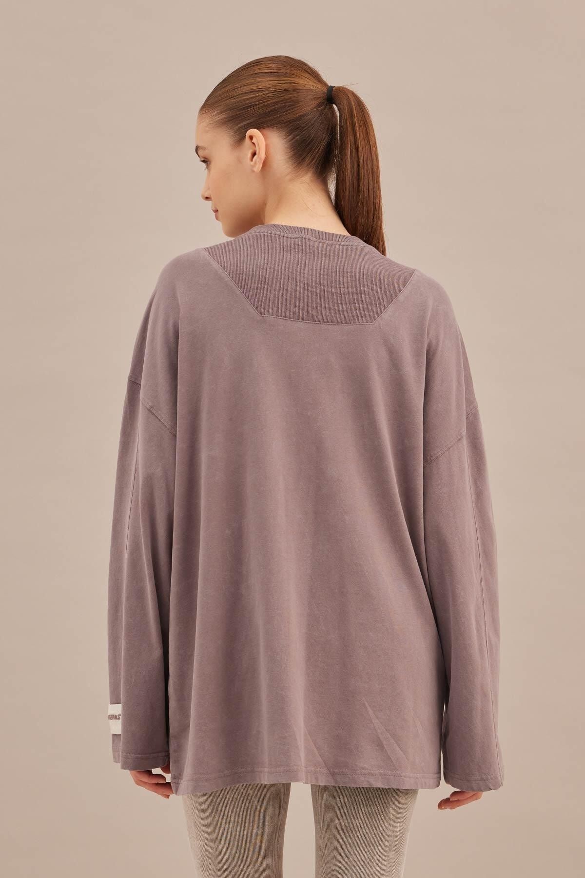 Manuka-Φούτερ Faded Effect Oversize Λεβάντα 8