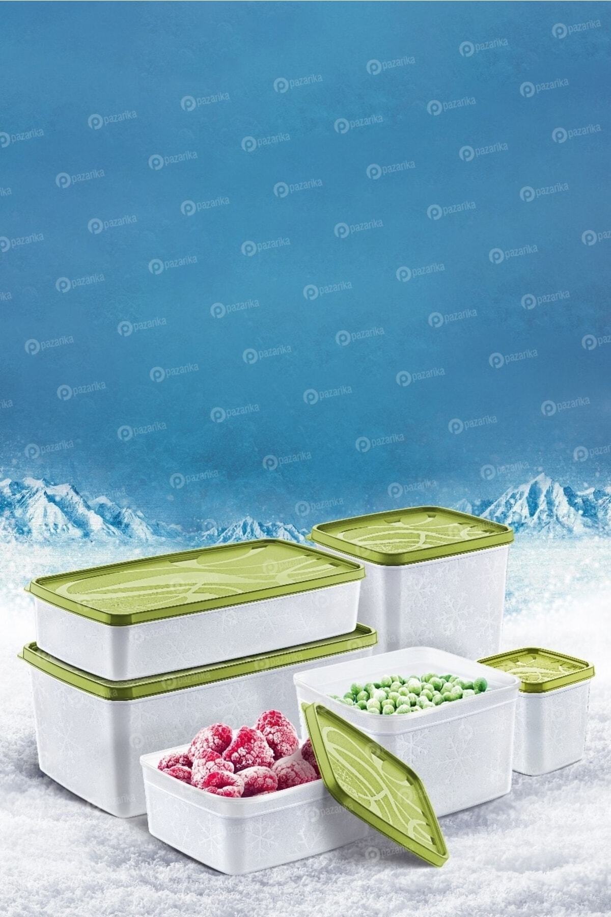 Pazarika-Alaska Deep Freezer Storage Container Set 6 Pieces Set Storage Container Green 1
