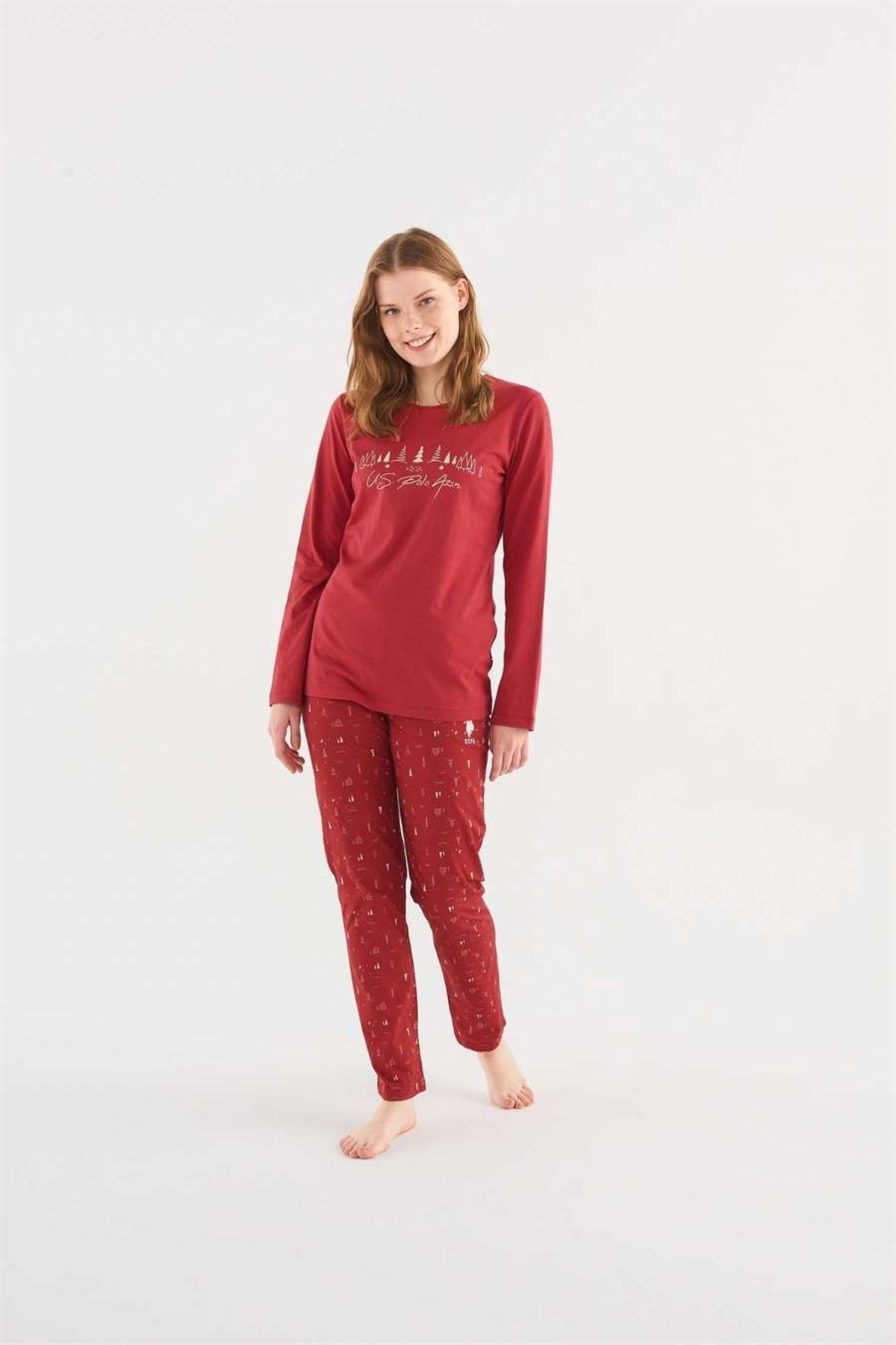 Hearts Long Sleeve Polo Pajamas