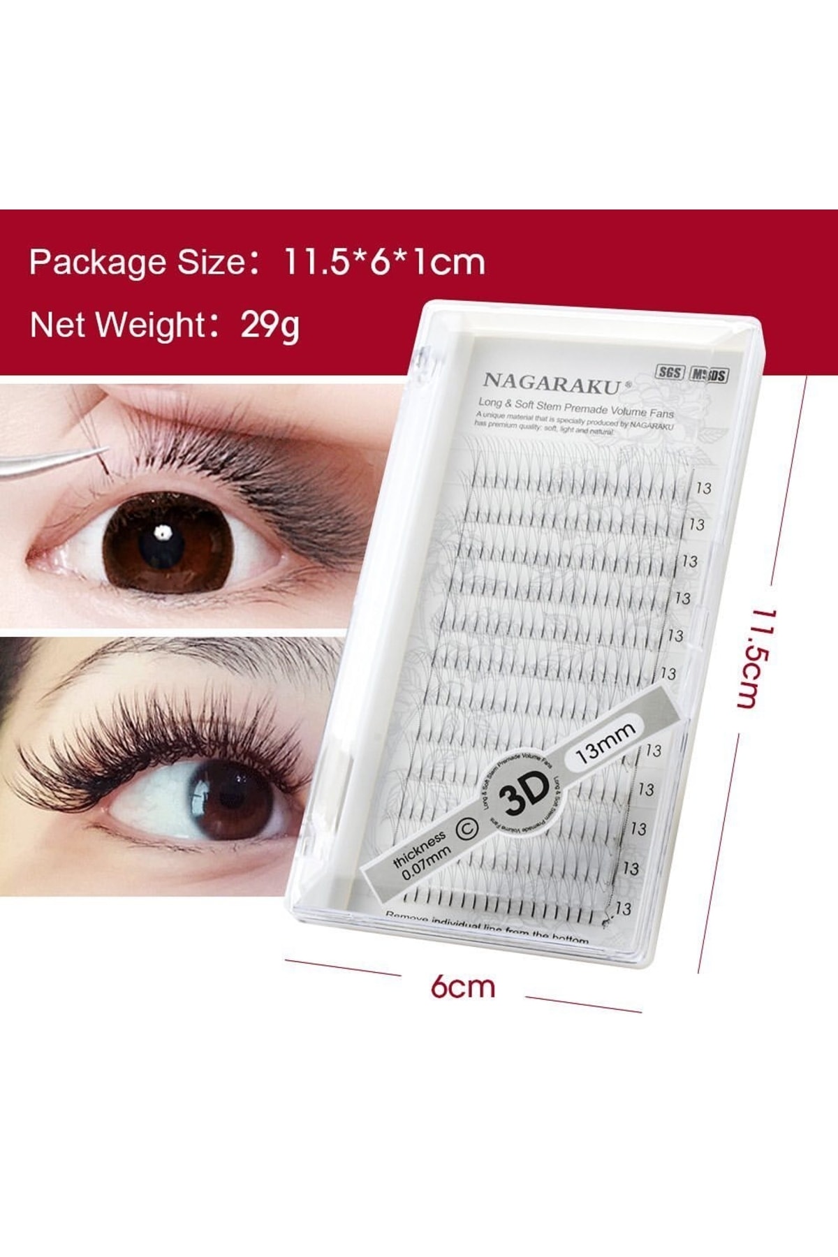 مژه مصنوعی   NAGARAKU | TYC00684077704 اورجینال - تصویر 2