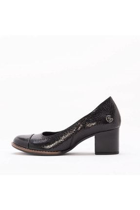 Meryl Kadın Sıyah Hakıkı Rugan Derı Topuklu Ayakkabı 635 22SS63-635-1