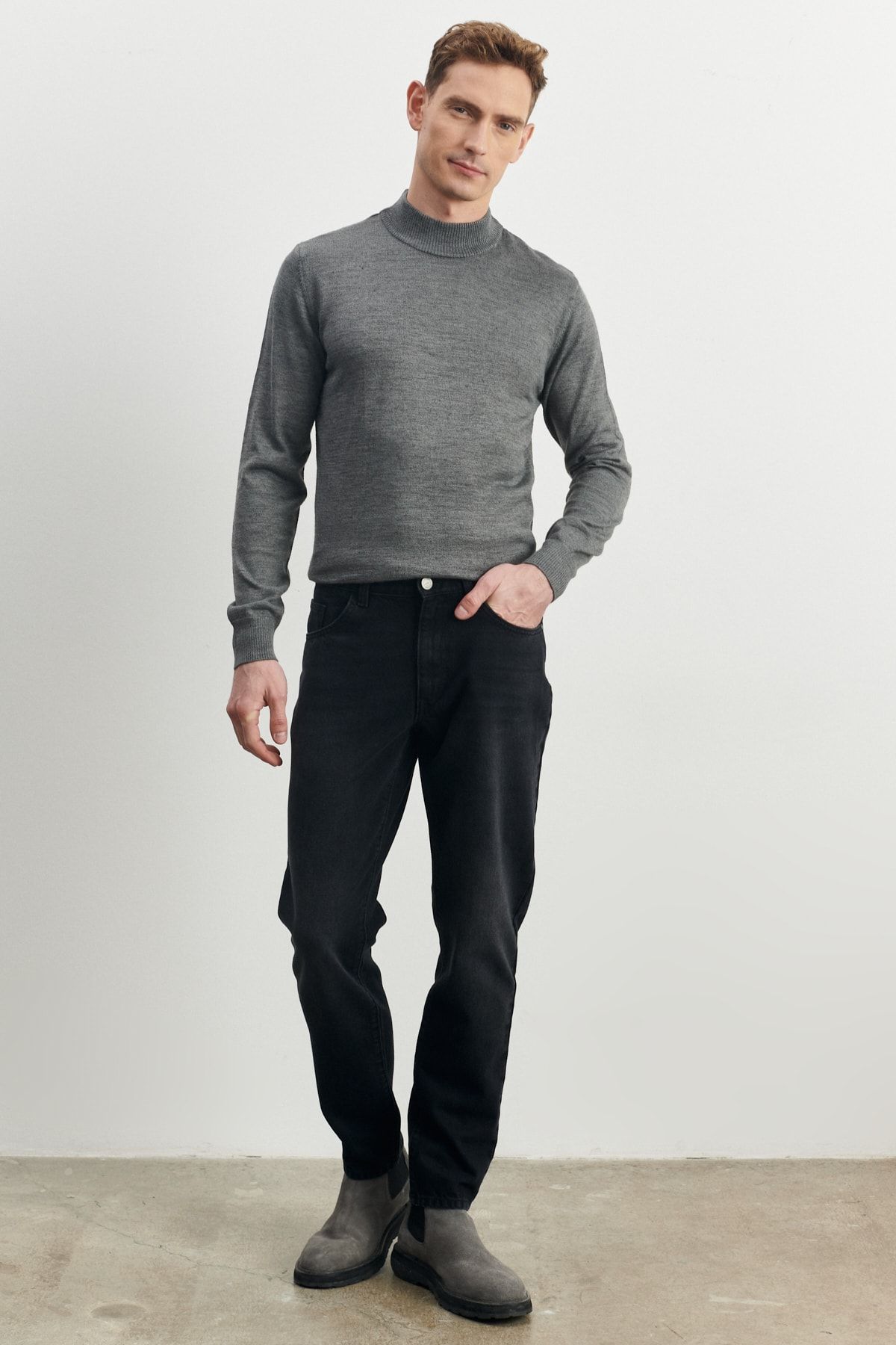 Altınyıldız Classics شلوار جین 100% پنبه ای مردانه آنتراسیت Comfort Fit با برش راحت