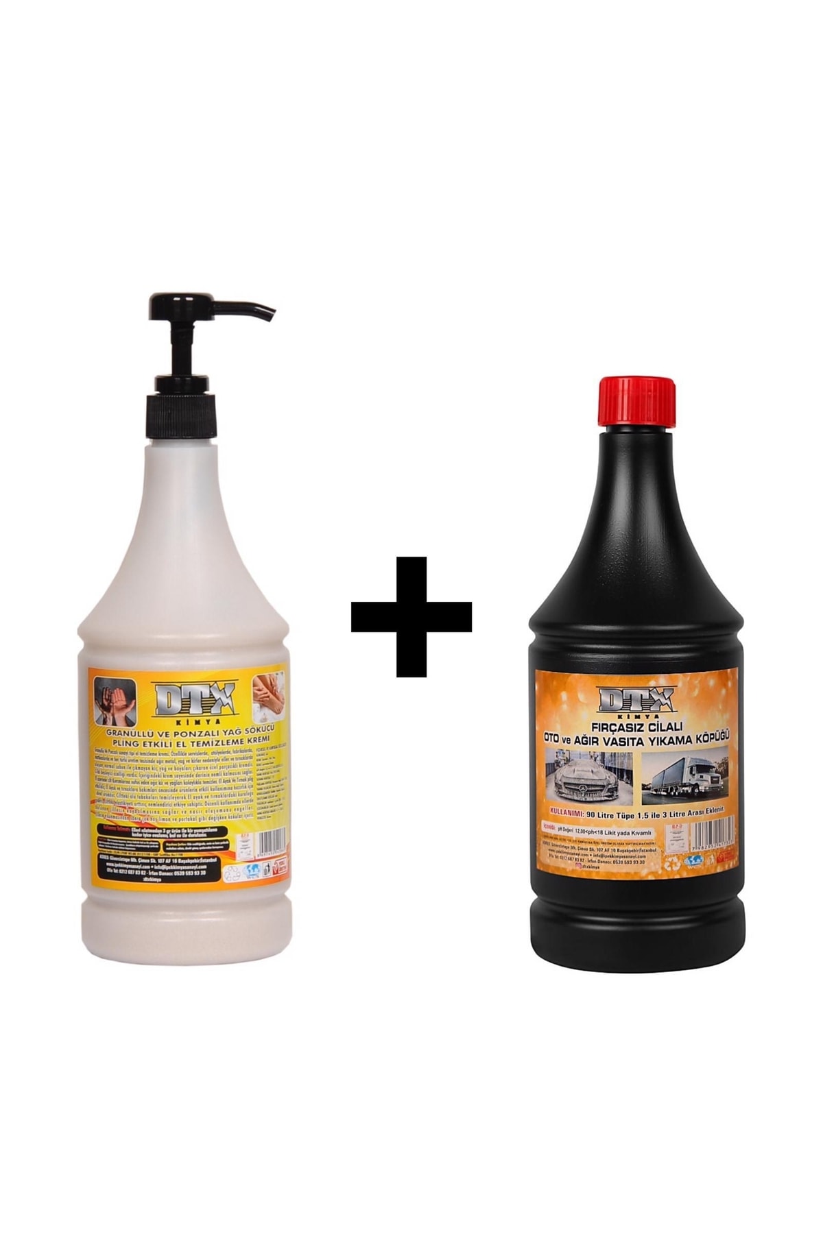 Kumlu El Temizleme Kremi Sabunu 1 kg & Oto Motor ve Tır Yıkama Ilacı 1 l