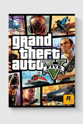Grans Theft Auto Gta V Gaming Oyun Poster - Yüksek Çözünürlük Hd Duvar Posteri DUOFG106019