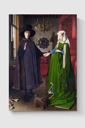 Jan Van Eyck - Arnolfini Portrait - Masterpiece Tablo Ünlü Ressam Poster - Hd Poster DUOFG103347