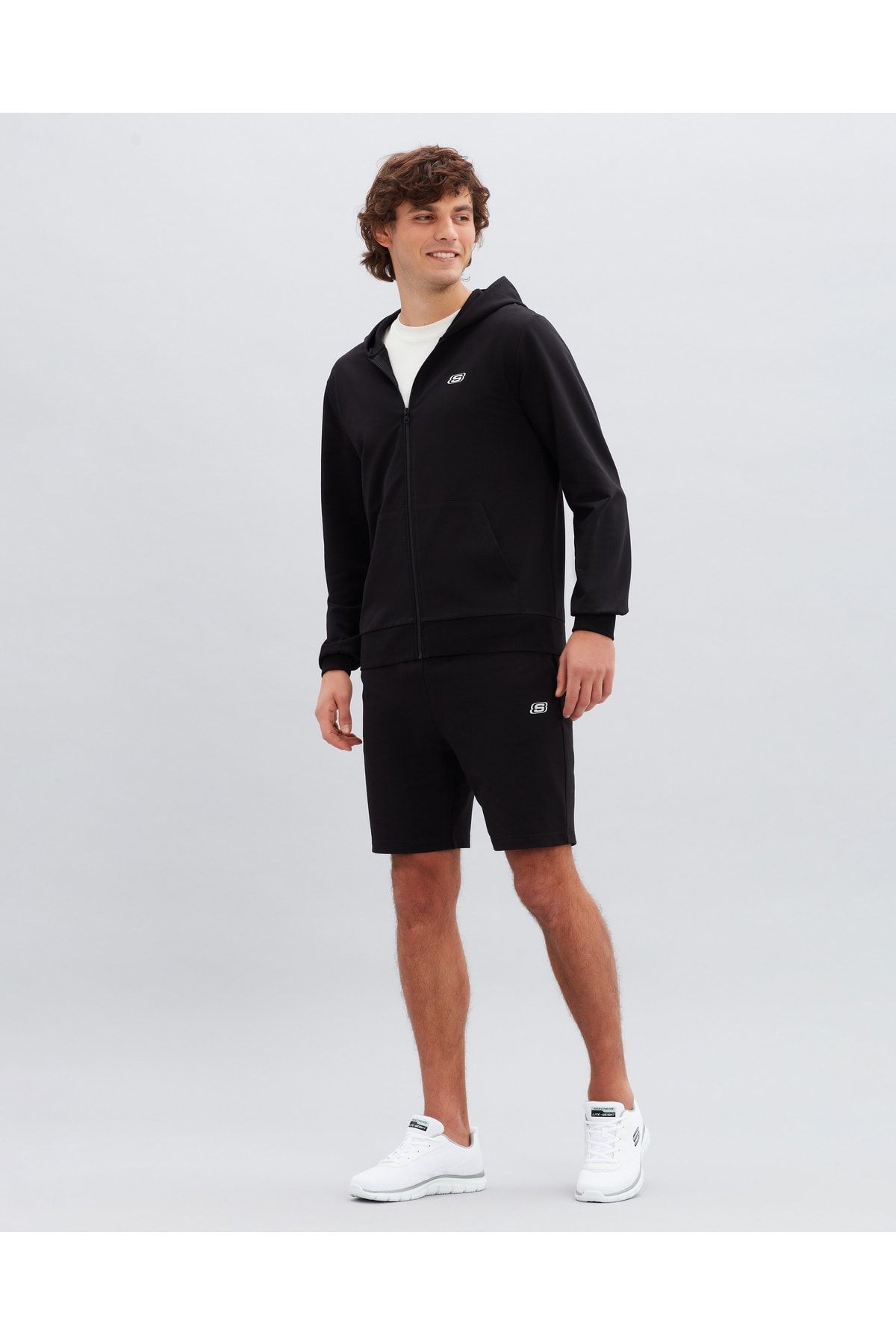 SKECHERS M Lw Two Yarn 7inch Sweat Short Erkek Siyah Şort