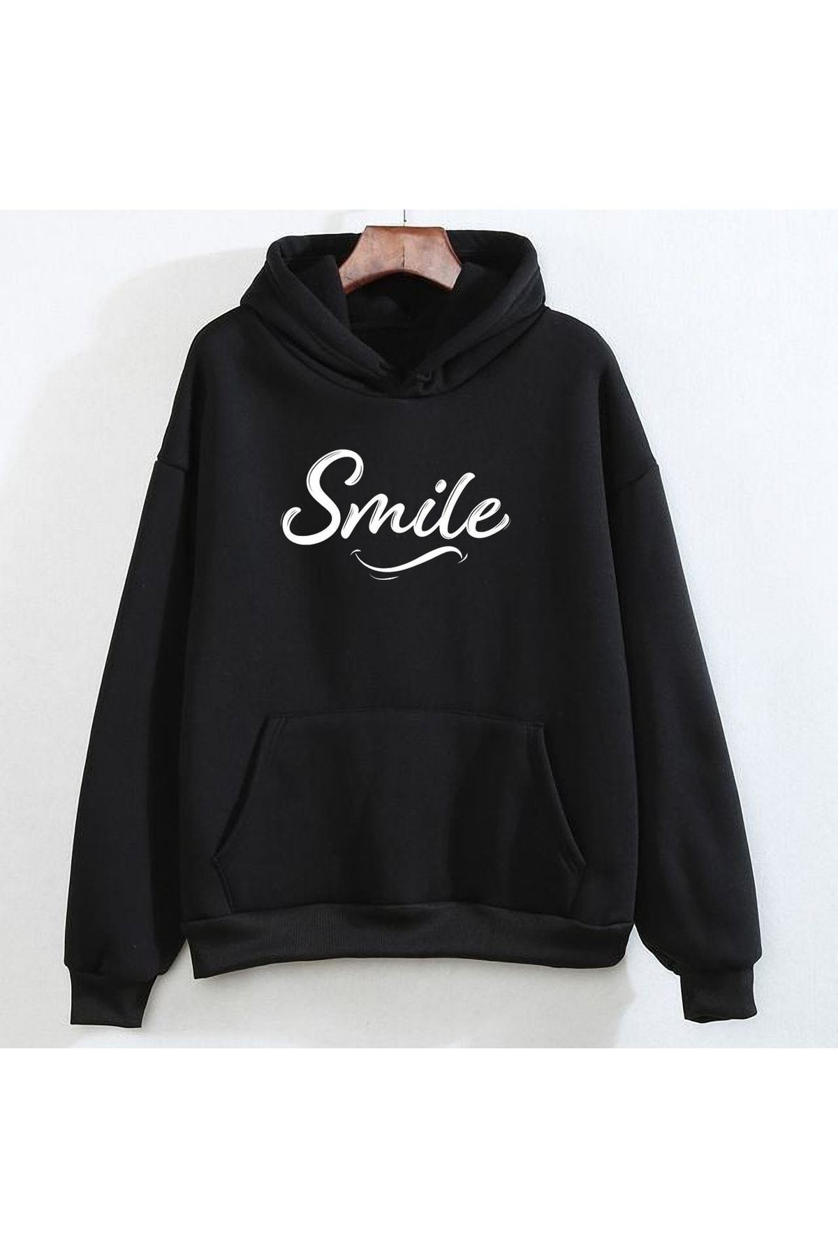Black and white smile hoodie new arrivals