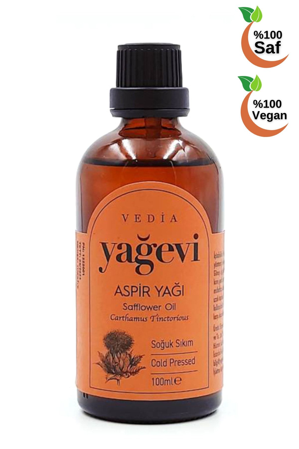 روغن گلرنگ 100 میلی لیتر - روغن گلرنگ خالص فشرده سرد Yağevi