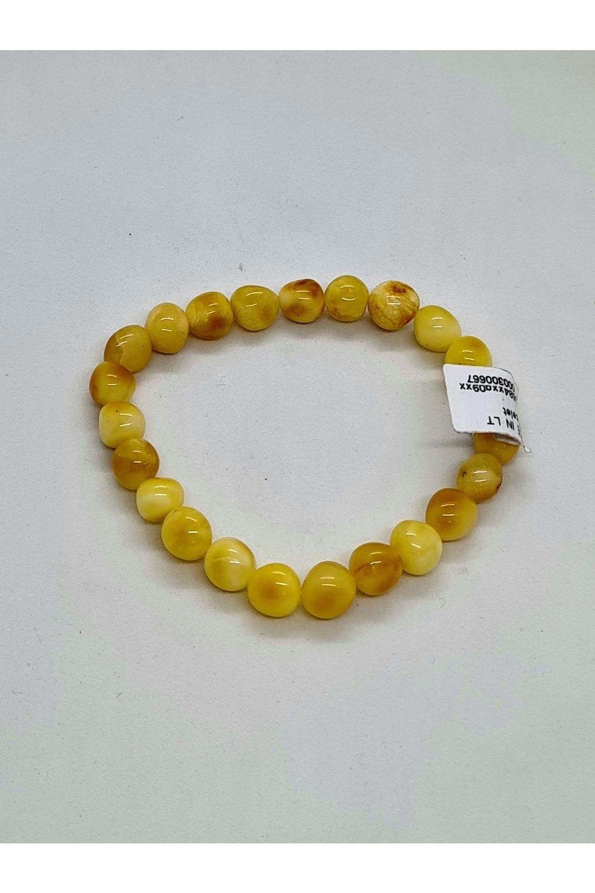 QÜMÜŞ TAKI Doğal Kehribar Bileklik SE6580