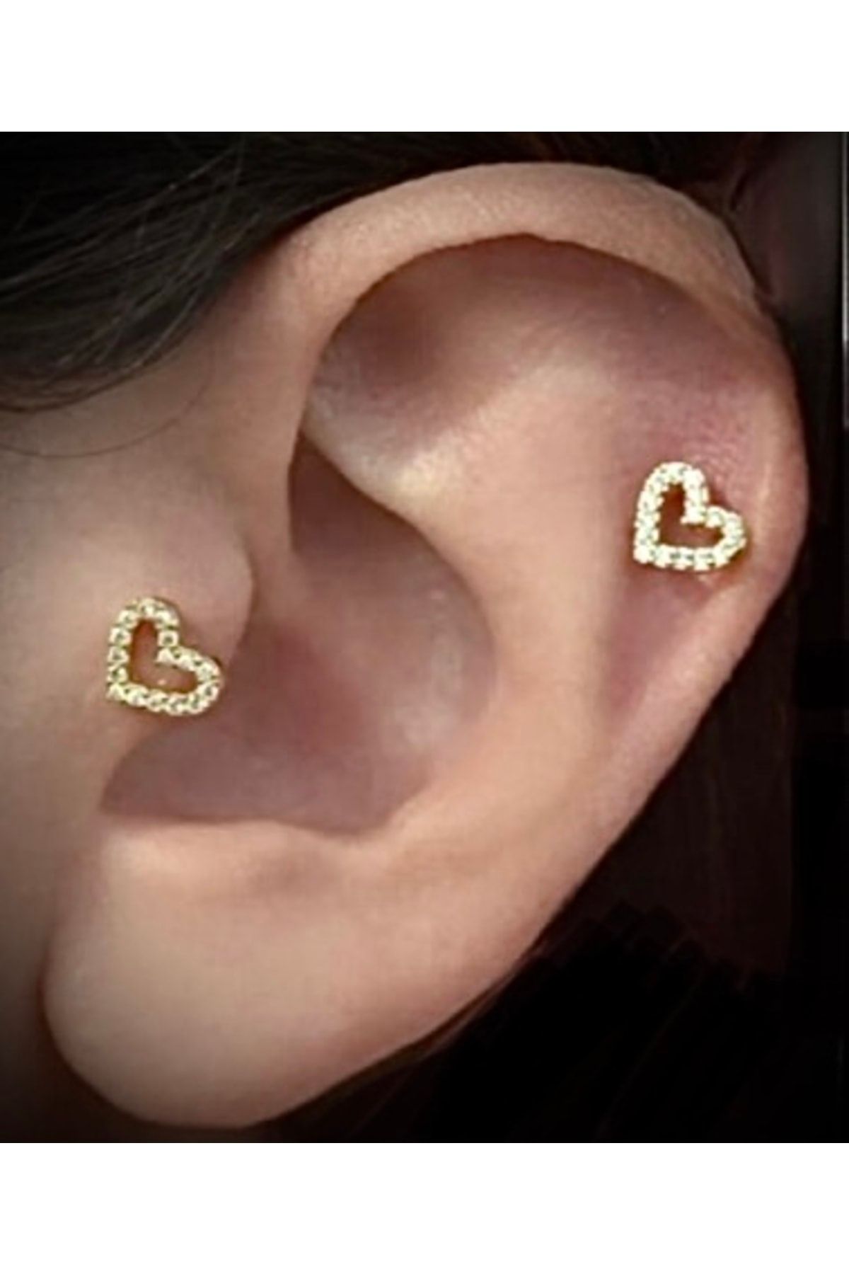 Heart shaped helix on sale earring